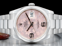 Rolex Datejust 36 116200 Oyster Bracelet Pink Floral Dial 